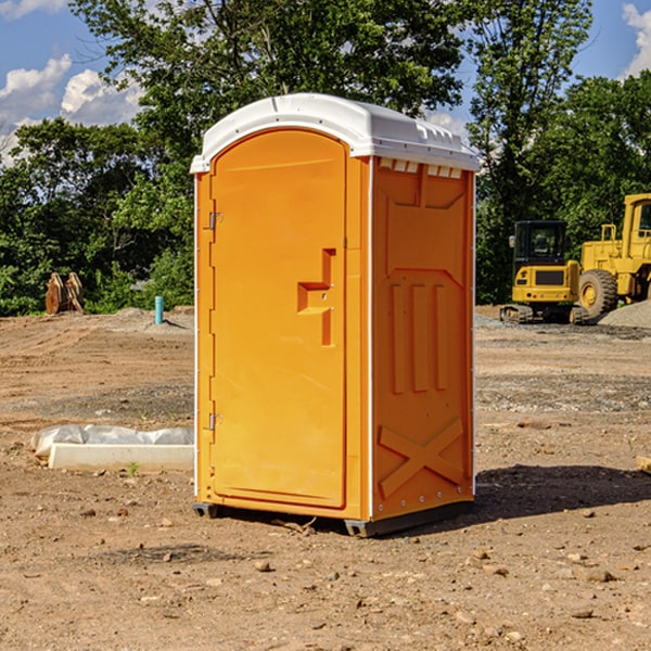 can i customize the exterior of the portable toilets with my event logo or branding in Gregory